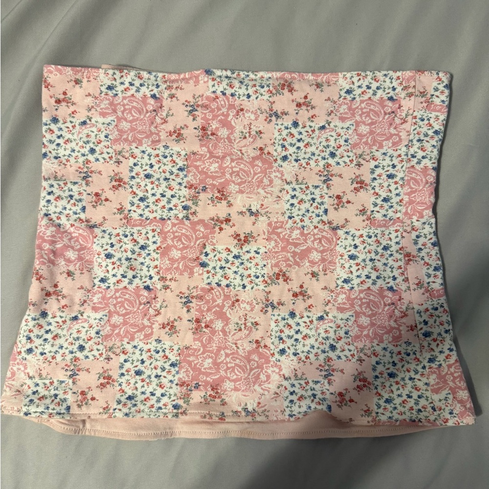 Hollister Pink Floral Patchwork Tube Top